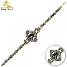 Gümüş Otantik Taşlı Biezik /Bileklik